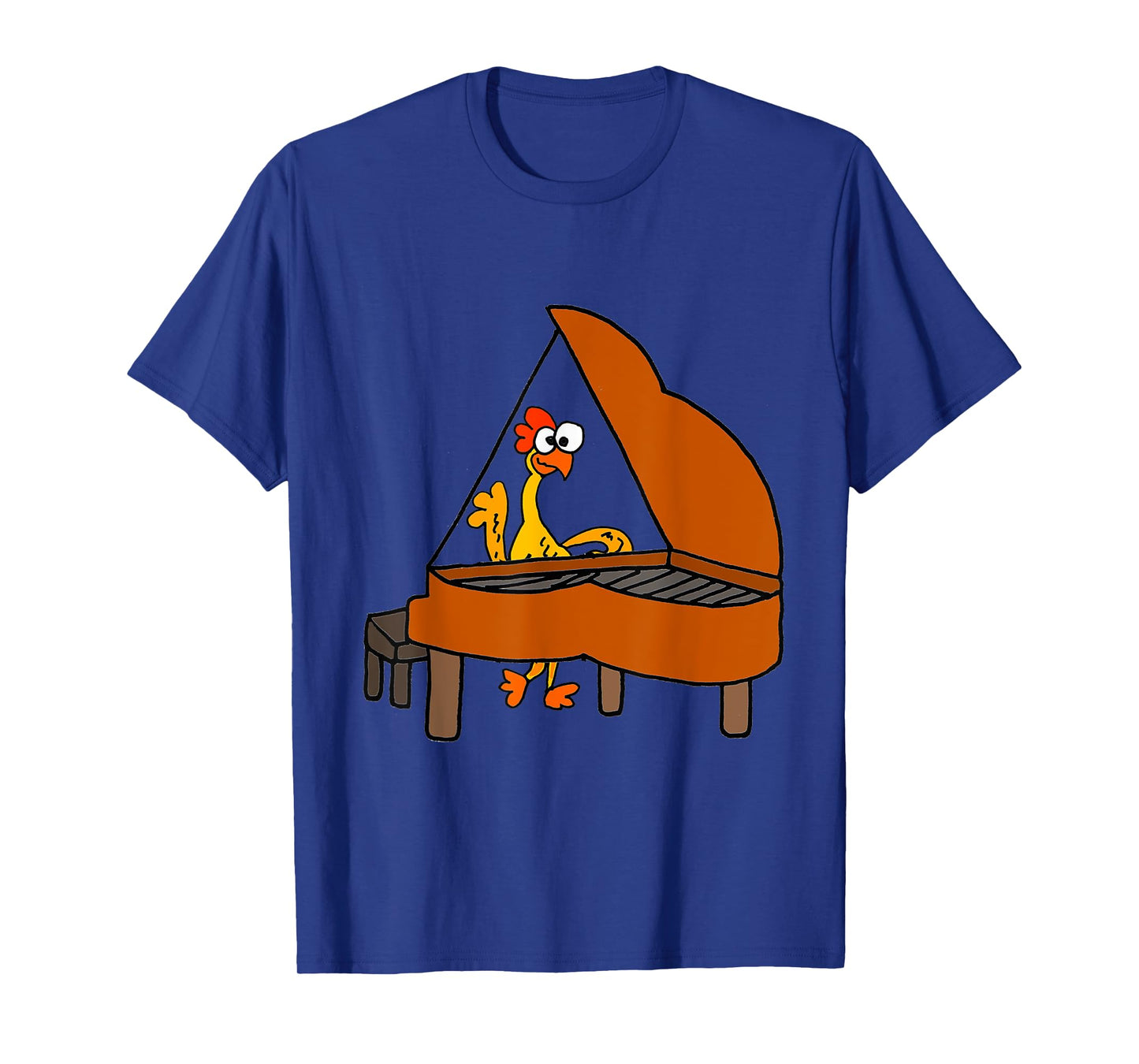 SmileteesMusic Funny Rubber Chicken Playing Piano T-shirt T-Shirt