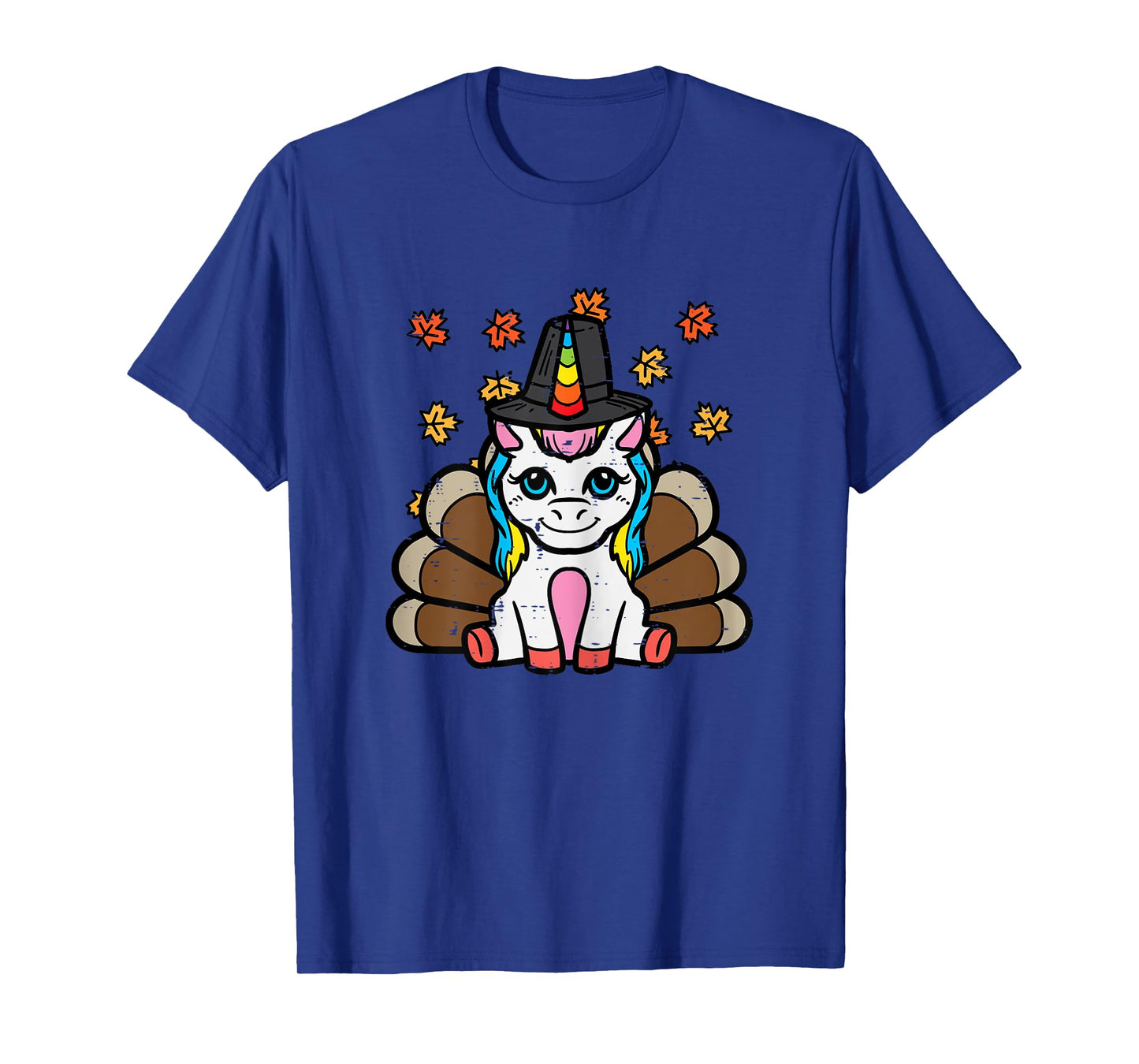 Thanksgiving Unicorn Turkey Fall Girls Kids Toddler Women T-Shirt