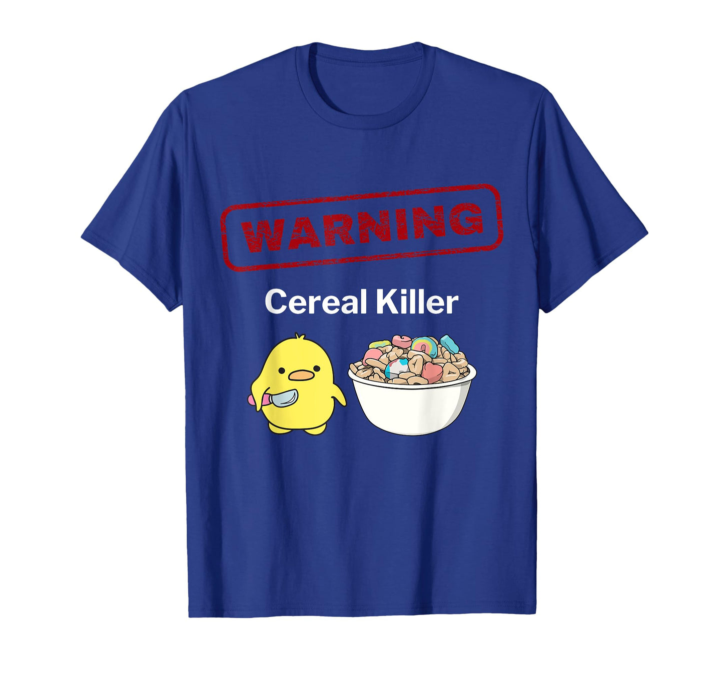 Funny Warning Cereal Killer Caution Cute Kawaii Anime Chick T-Shirt