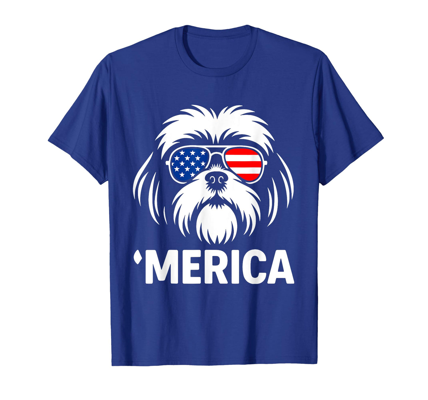 Shih Tzu Merica 4th of July Dog Patriotic Shih Tzu Mom Dad T-Shirt
