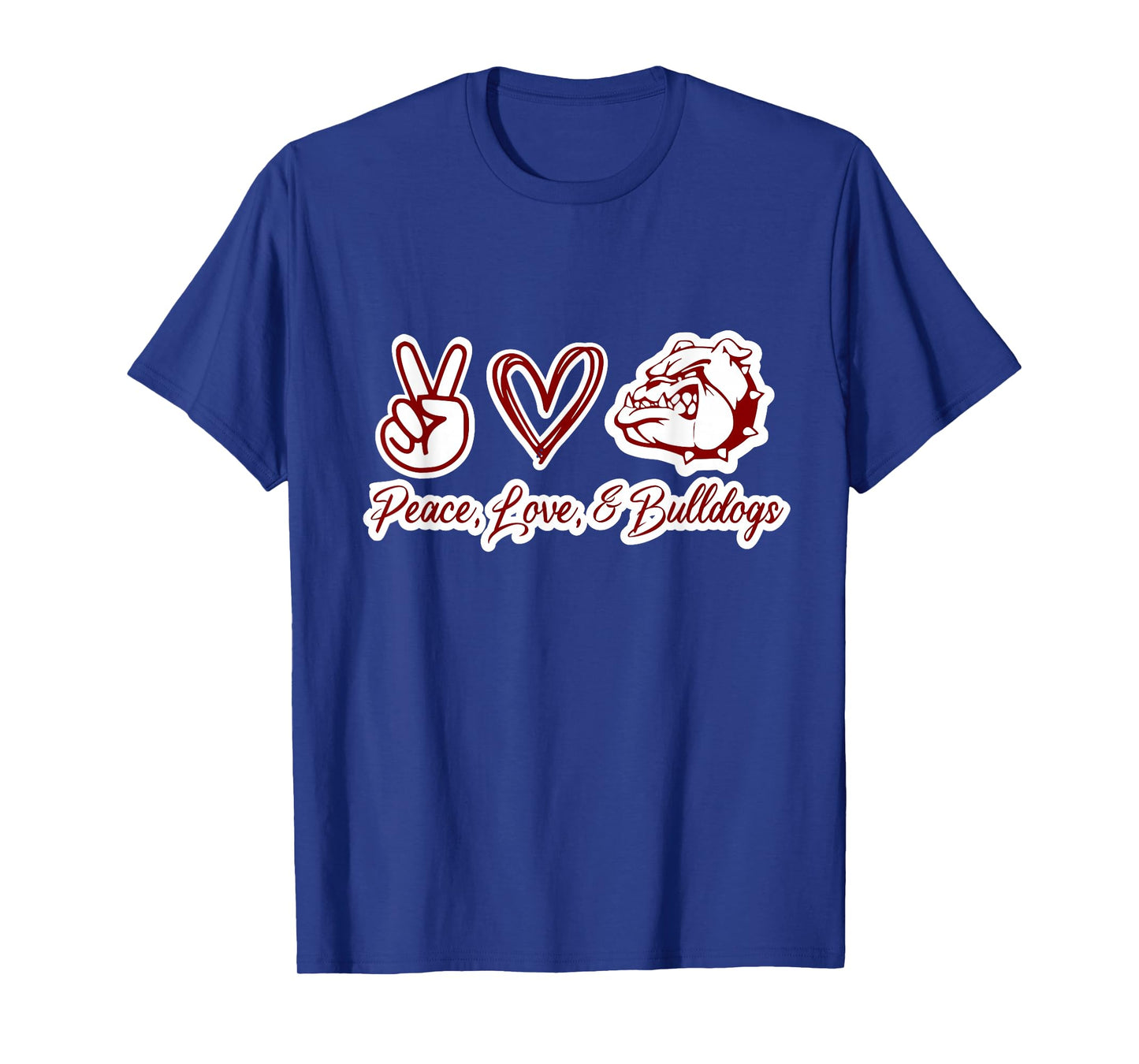 Peace love and bulldogs T-Shirt