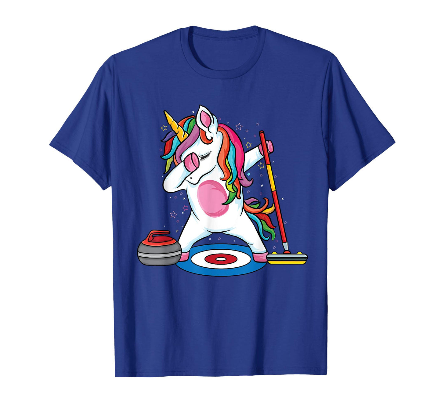 Magical Dabbing unicorn curling Player ice Sports Curling T-Shirt