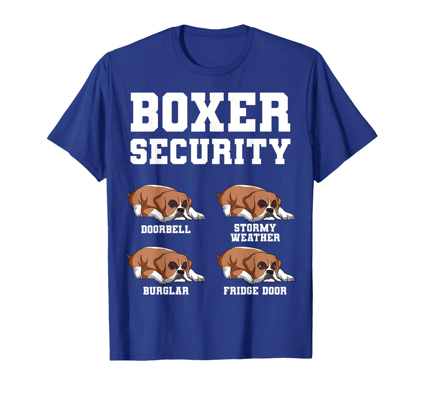 Boxer Security Doorbell Stormy Weather Burglar Fridge Door T-Shirt