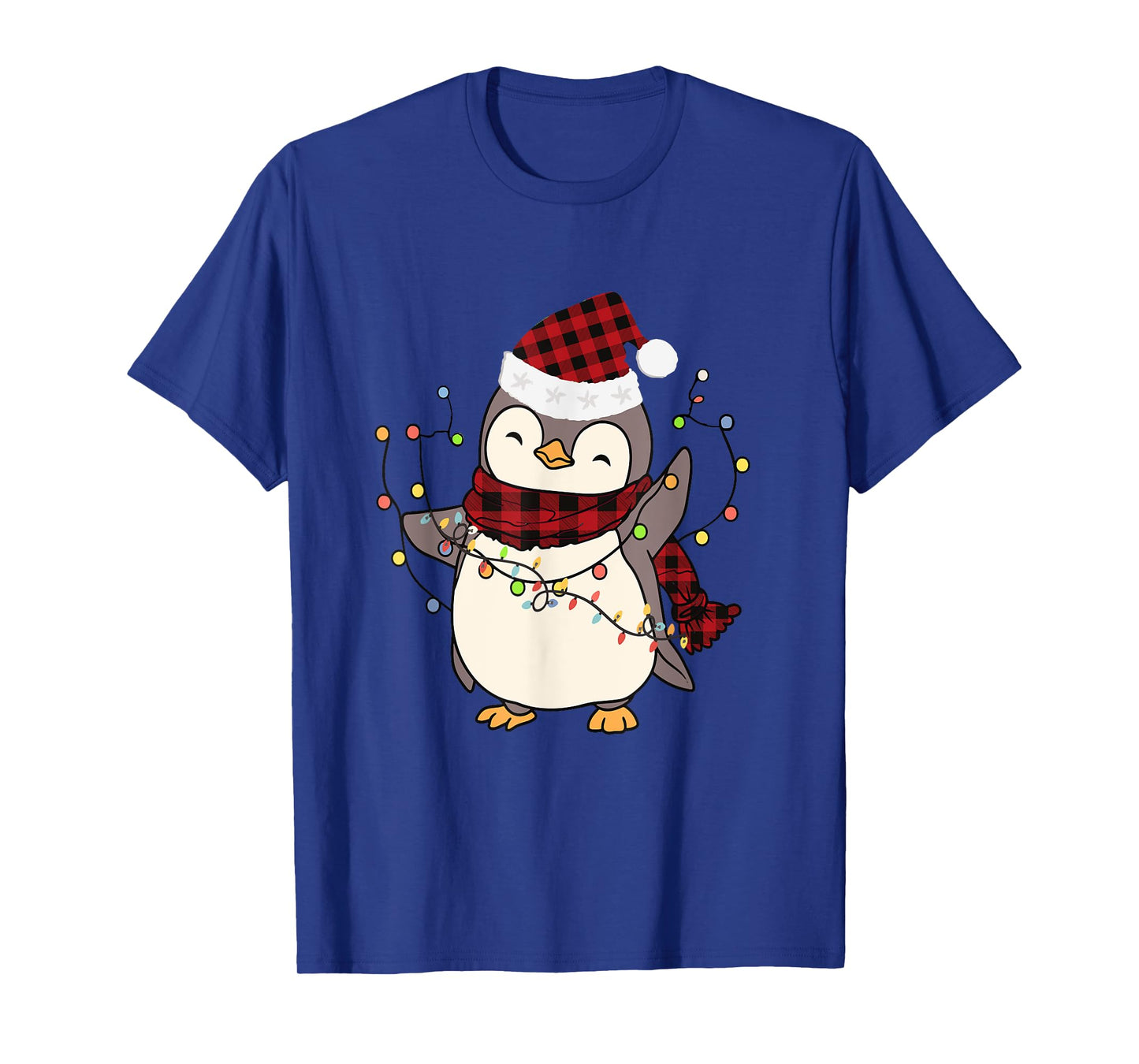 Penguin Santa Lights Christmas Pajamas Cute Penguins Xmas T-Shirt