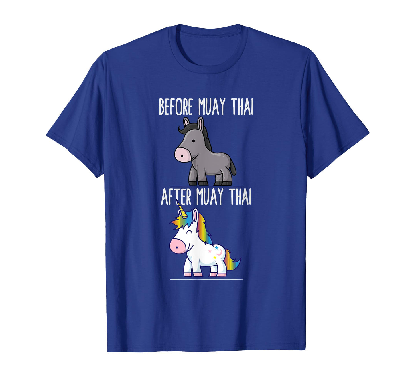 Before After Muay Thai Unicorn Fighter Boxing T-Shirt
