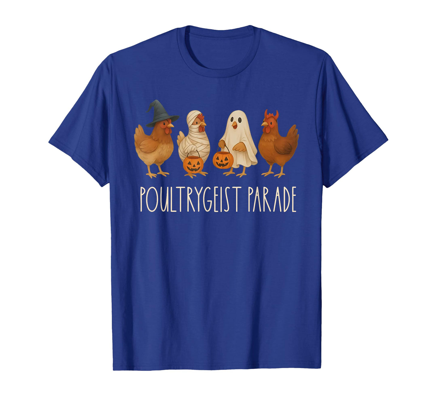 Funny Chicken Halloween Spooky Chicken Poultrygeist Parade T-Shirt