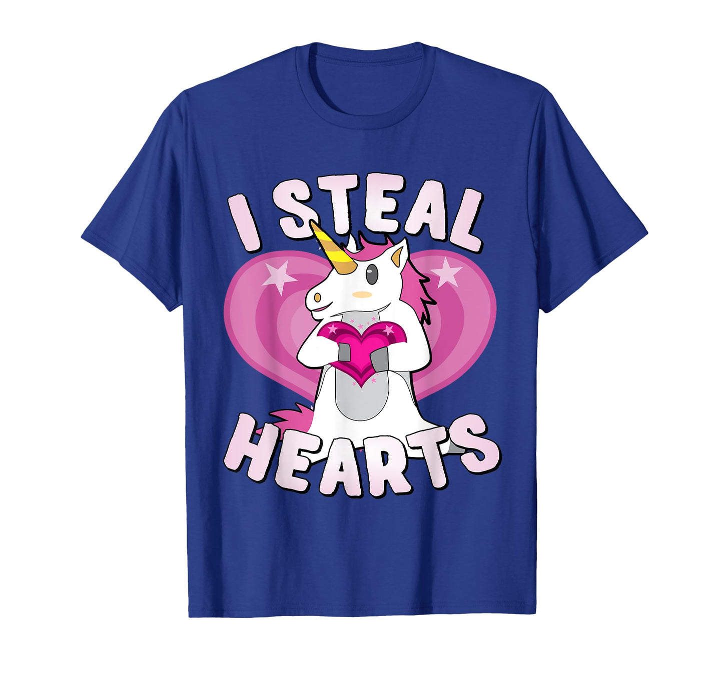 I Steal Hearts Unicorn Valentine's Day T-Shirt