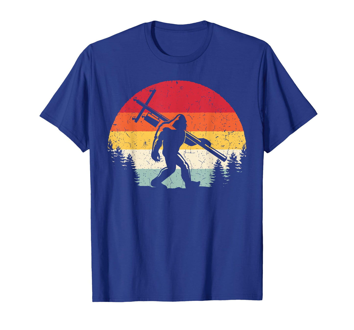 Bigfoot Lineman Power Electrician Funny Sasquatch Lineworker T-Shirt