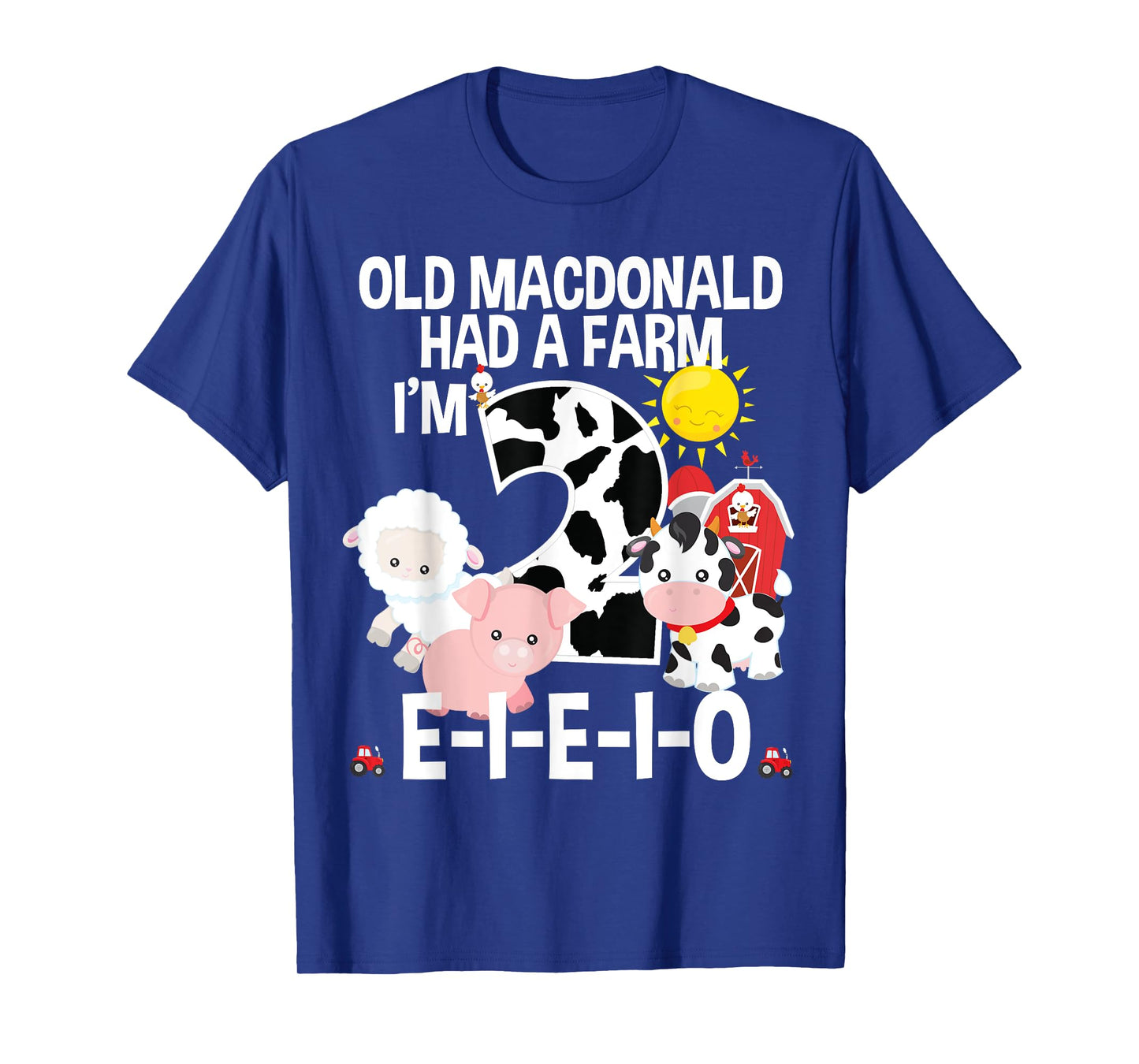 Toddler Kids Old MacDonald 2nd Birthday Party Nursery Song T-Shirt