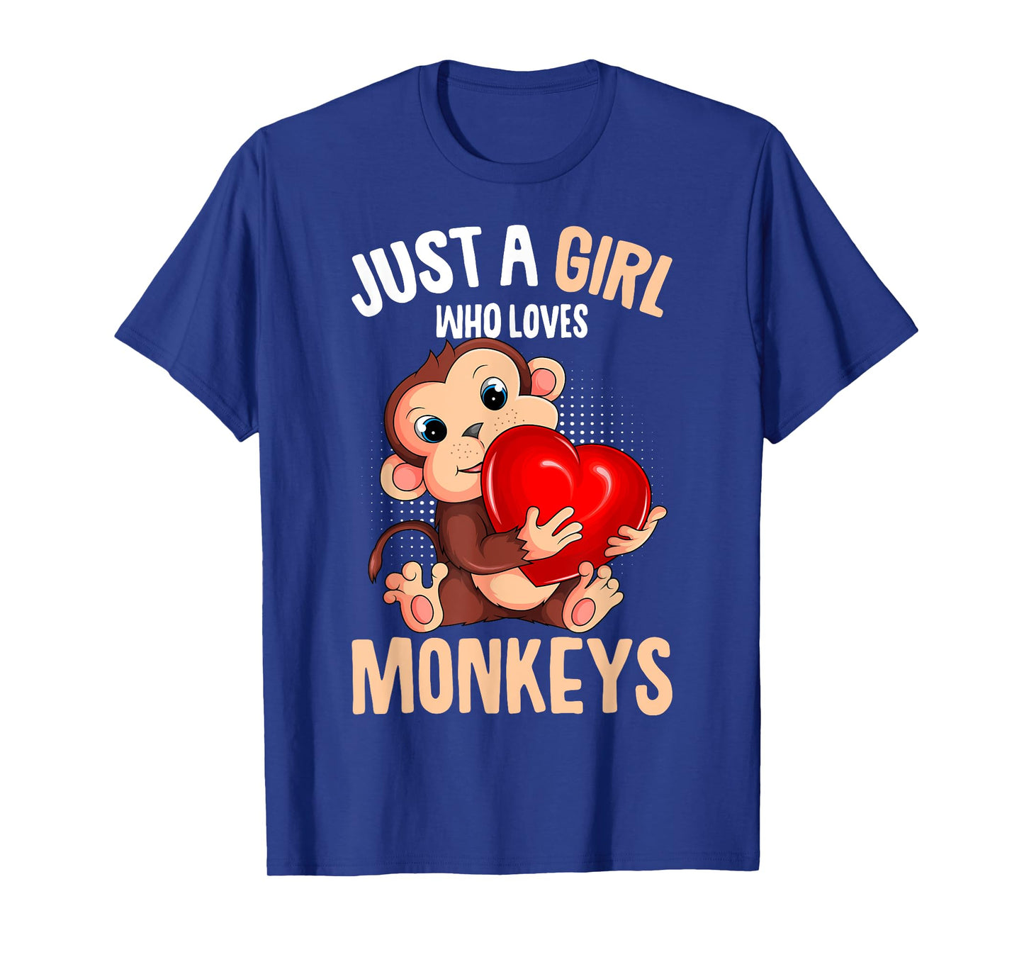 Just A Girl Who Loves Monkeys Girls Kids Monkey T-Shirt