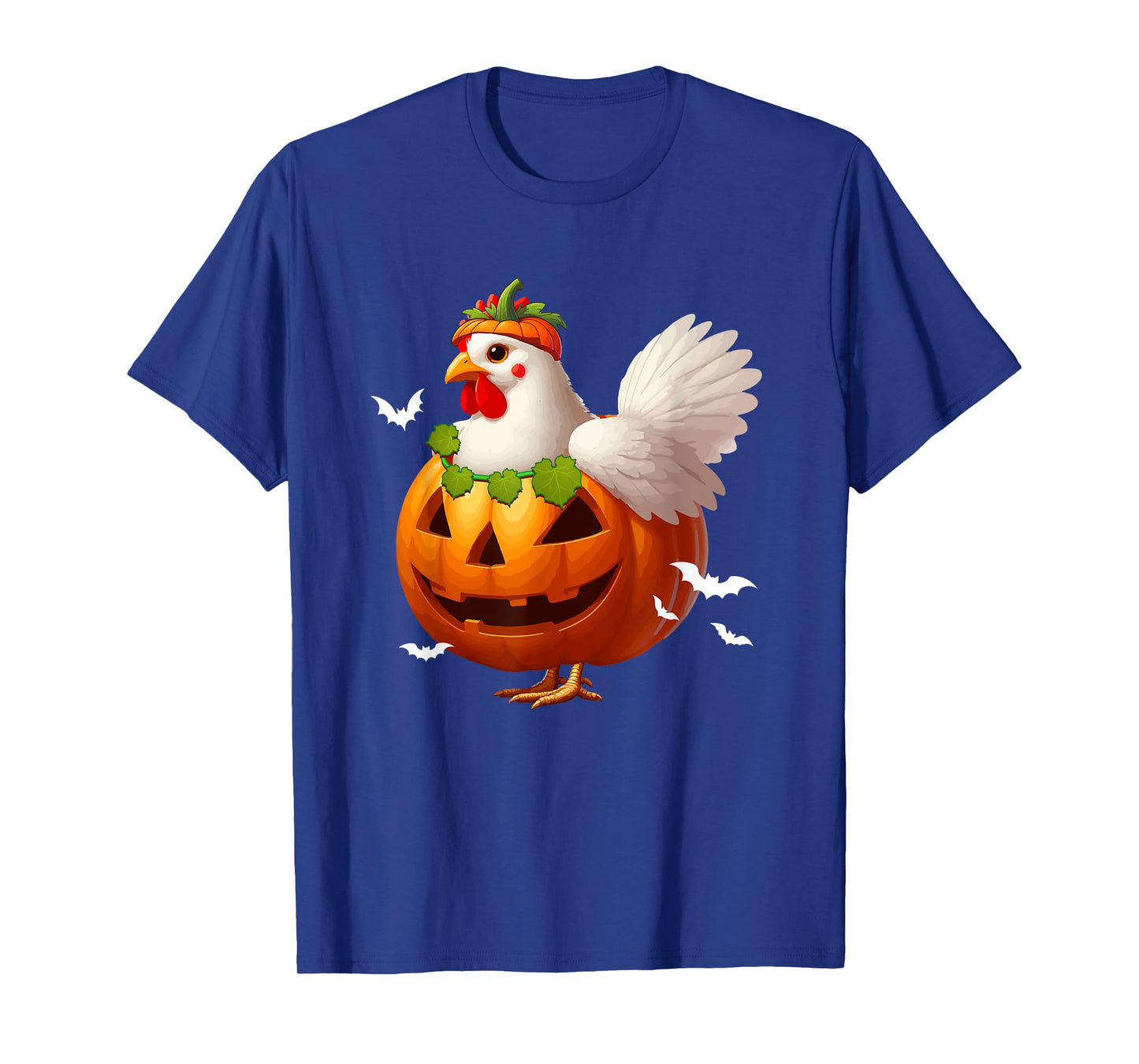 Chicken Cosplay Carved Pumpkin Halloween Costume Farmer Kids T-Shirt