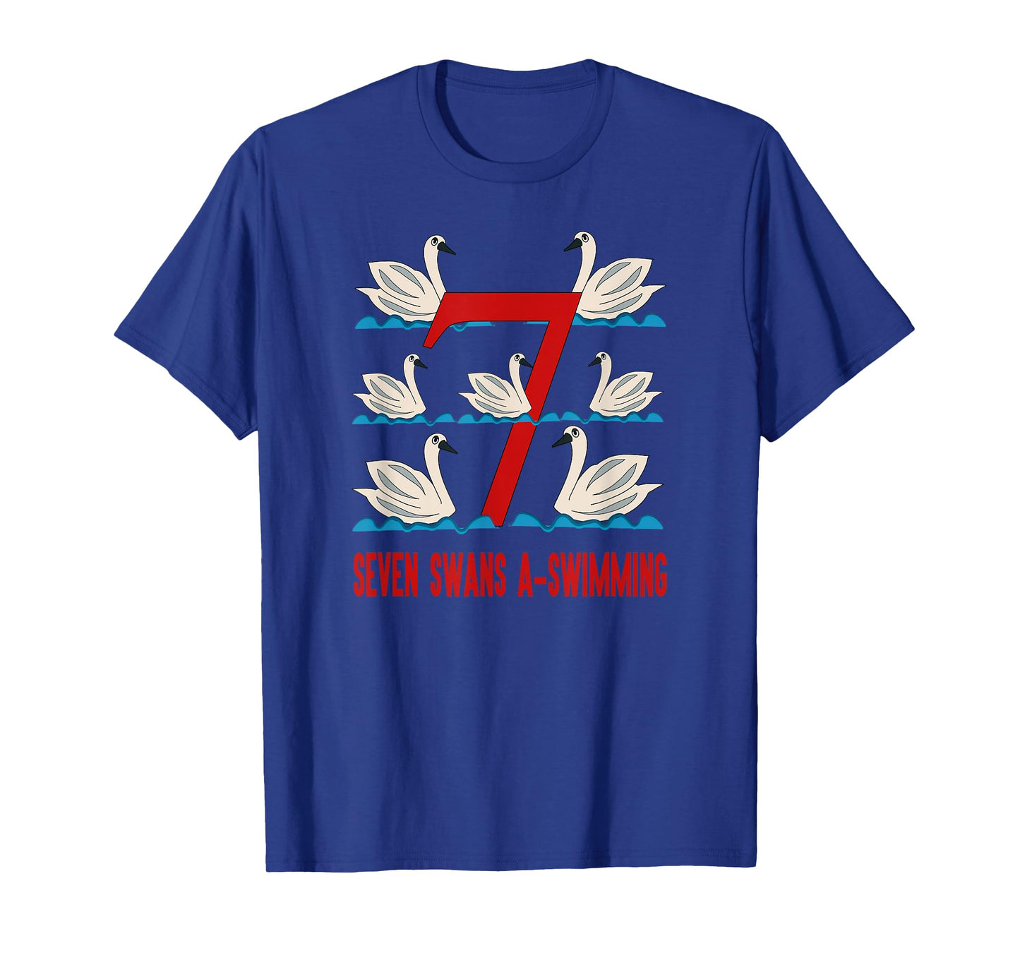 Seven Swans A-Swimming T-Shirt Song 12 Days Christmas Tee T-Shirt