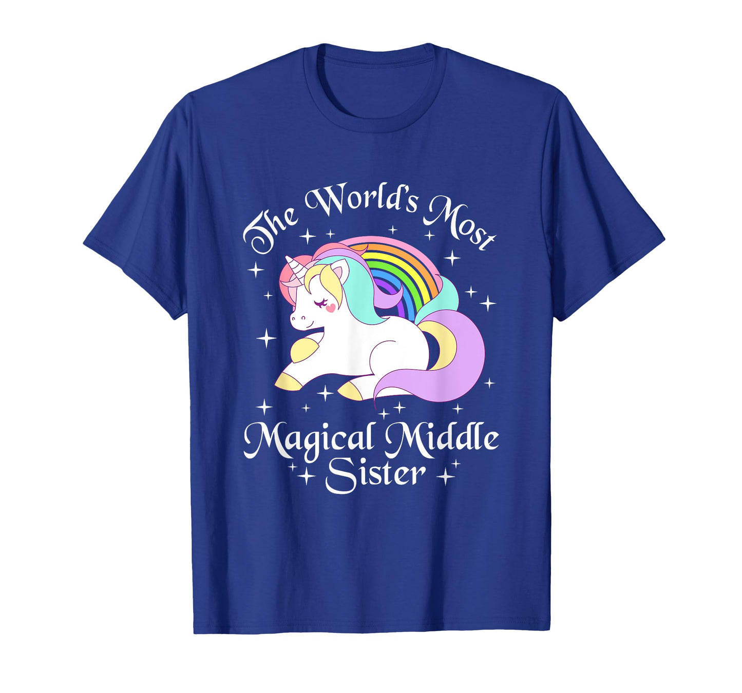 Magical Middle Sister T-Shirt Unicorn Sister Gifts Girls Tee T-Shirt