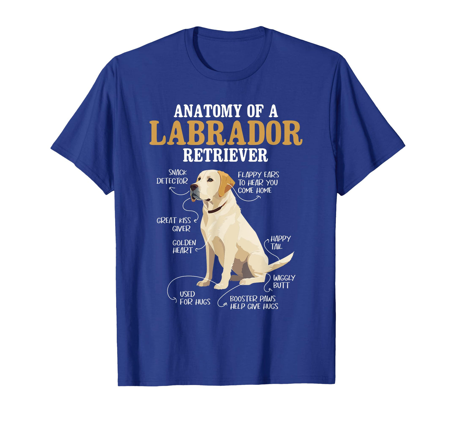 Anatomy Of A Labrador Retriever - Puppy Owner Dog Lover T-Shirt for Men Women Girls Kids