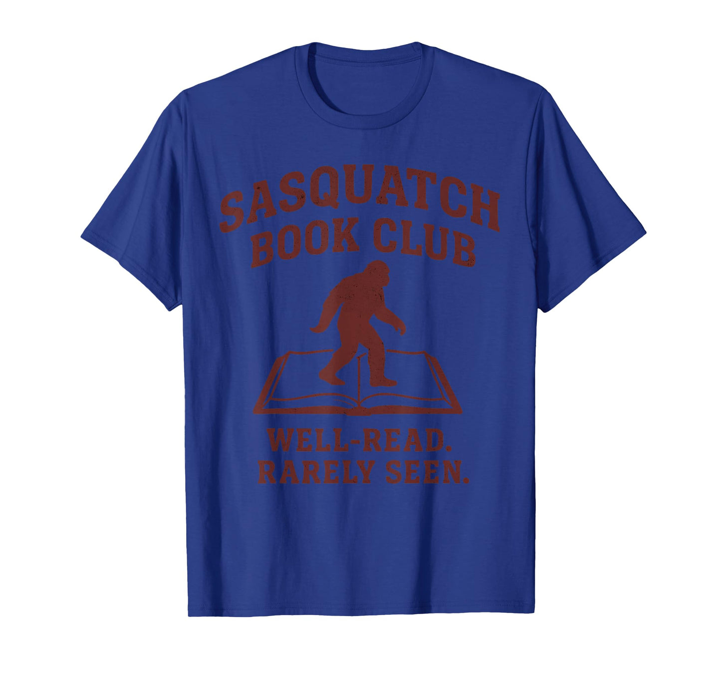 Sasquatch Book Club Funny Bigfoot Reading Cryptid Vintage T-Shirt