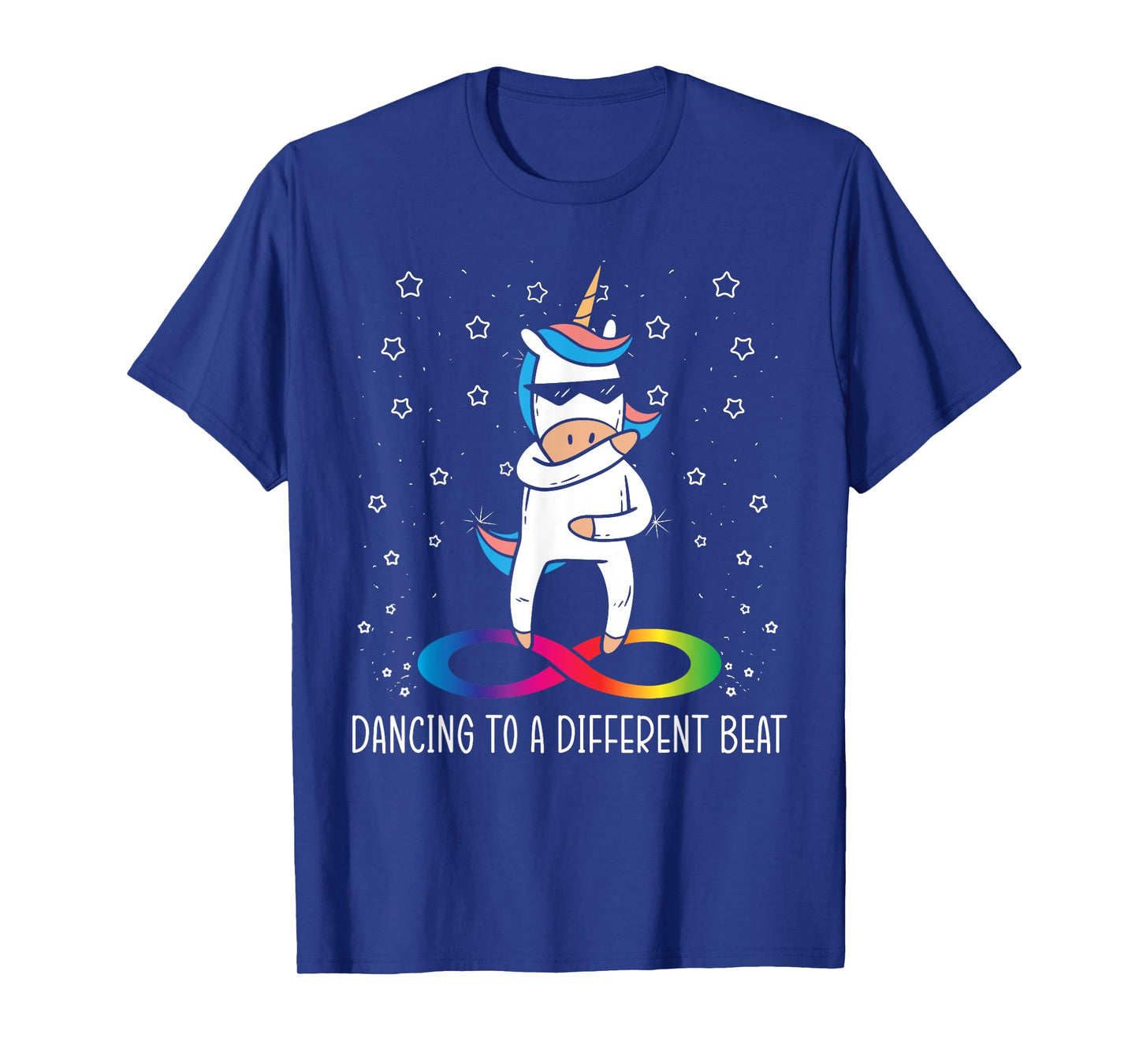Dancing To A Different Beat Neurodiversity Unicorn Rainbow T-Shirt