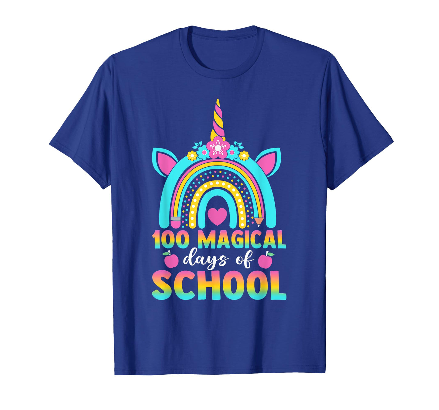 100th Day of School Unicorn 100 Magical Days Teacher Girls T-Shirt
