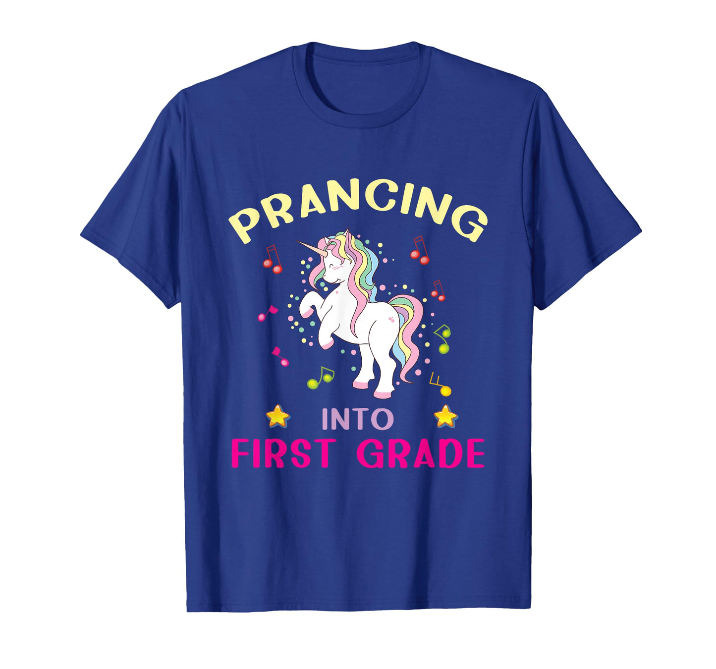 Prancing Into First Grade Unicorn Back To School T-Shirt