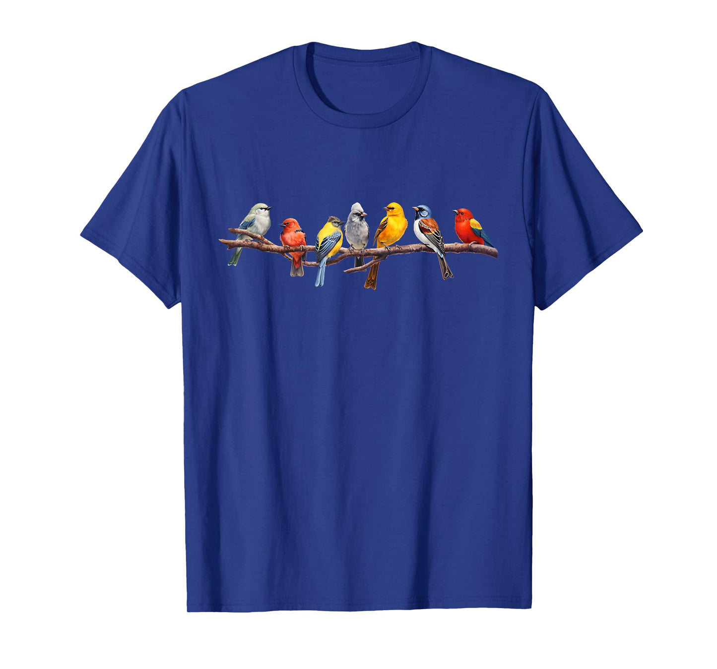 Backyard Bird Watching Watcher Birder Songbirds on a Branch T-Shirt