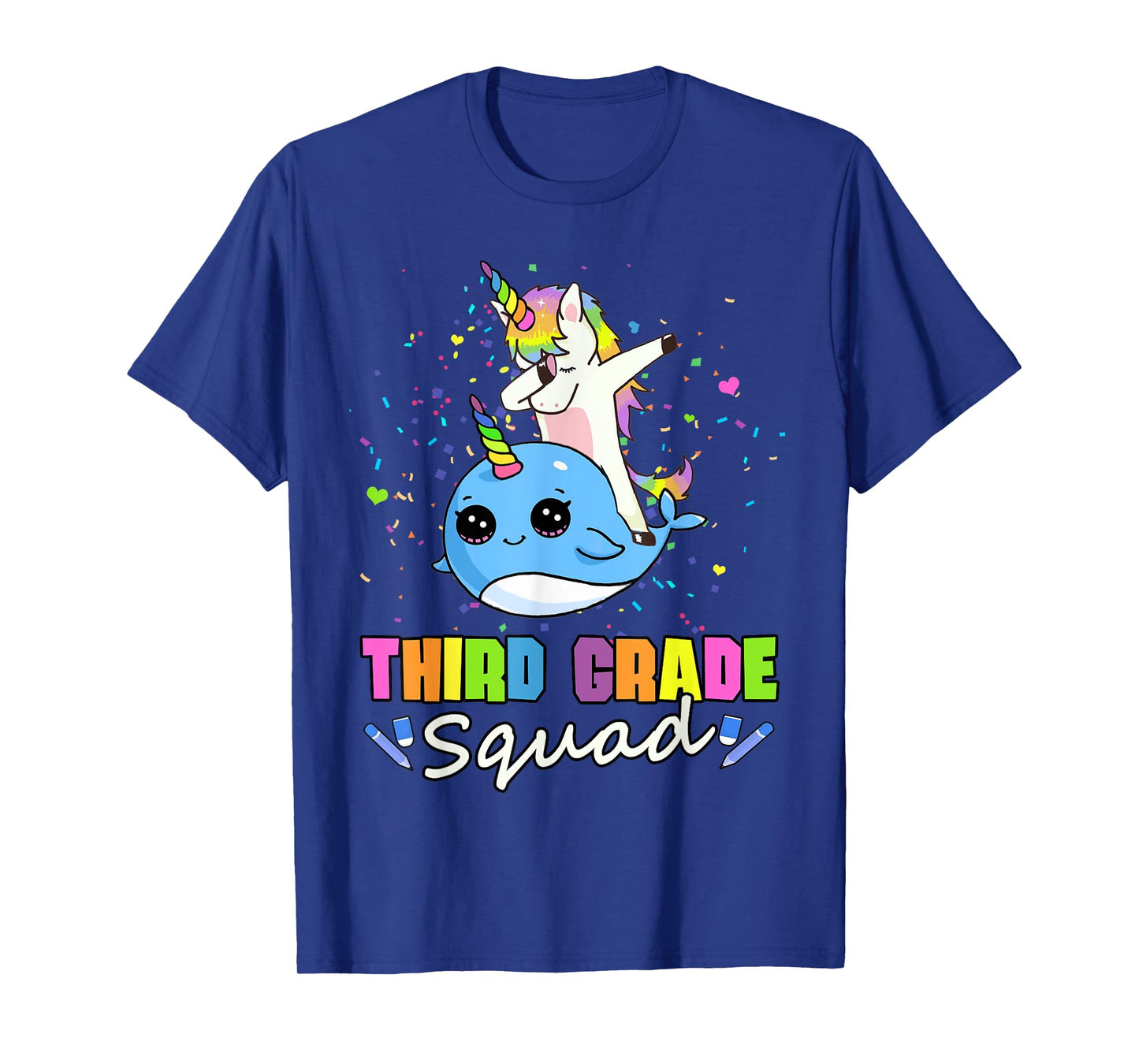 Third Grade Squad Unicorn Narwhal Team 3rd Grade T-Shirt