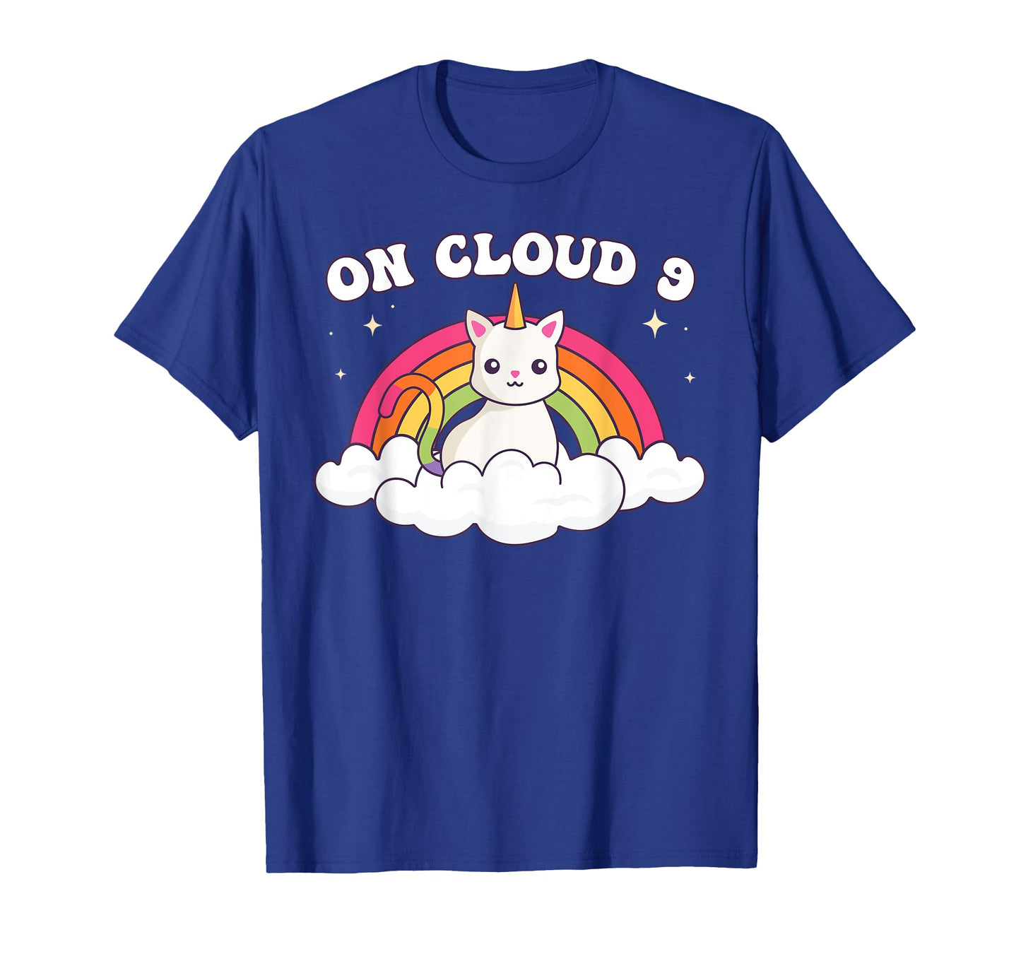9th Birthday Girl Rainbow On Cloud Nine T-Shirt