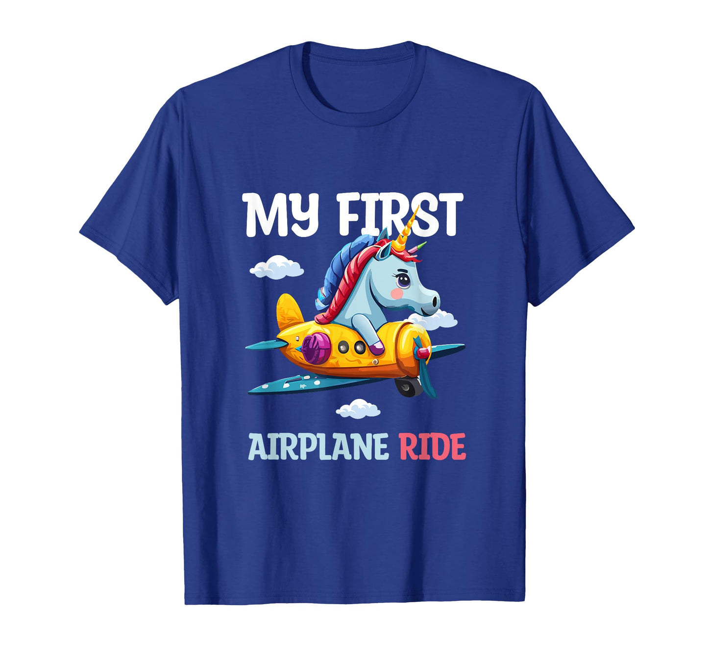 My first plane ride my 1st flight airplane kids Unicorn T-Shirt