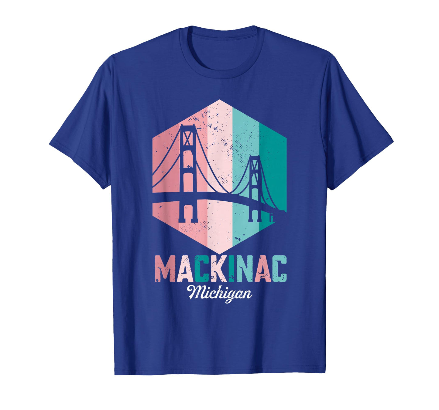 Retro Mackinac Bridge Souvenir Mackinaw Vintage Michigan T-Shirt