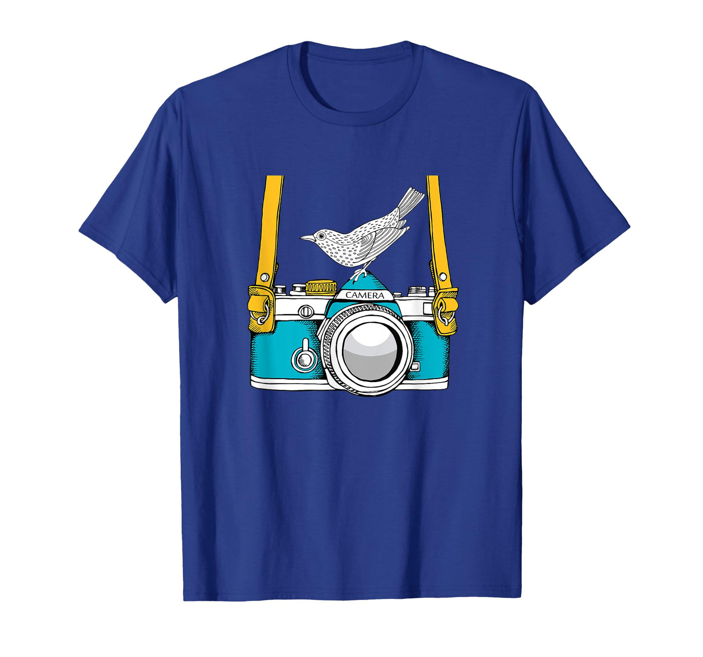 Bird on a Vintage Camera a Bird Photographer T-Shirt