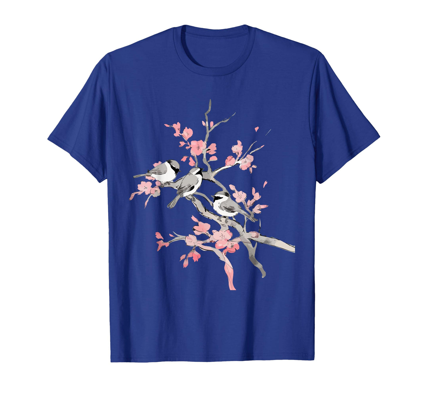 Cherry Blossoms & Birds Birdwatching Bird Lover Cute T-Shirt