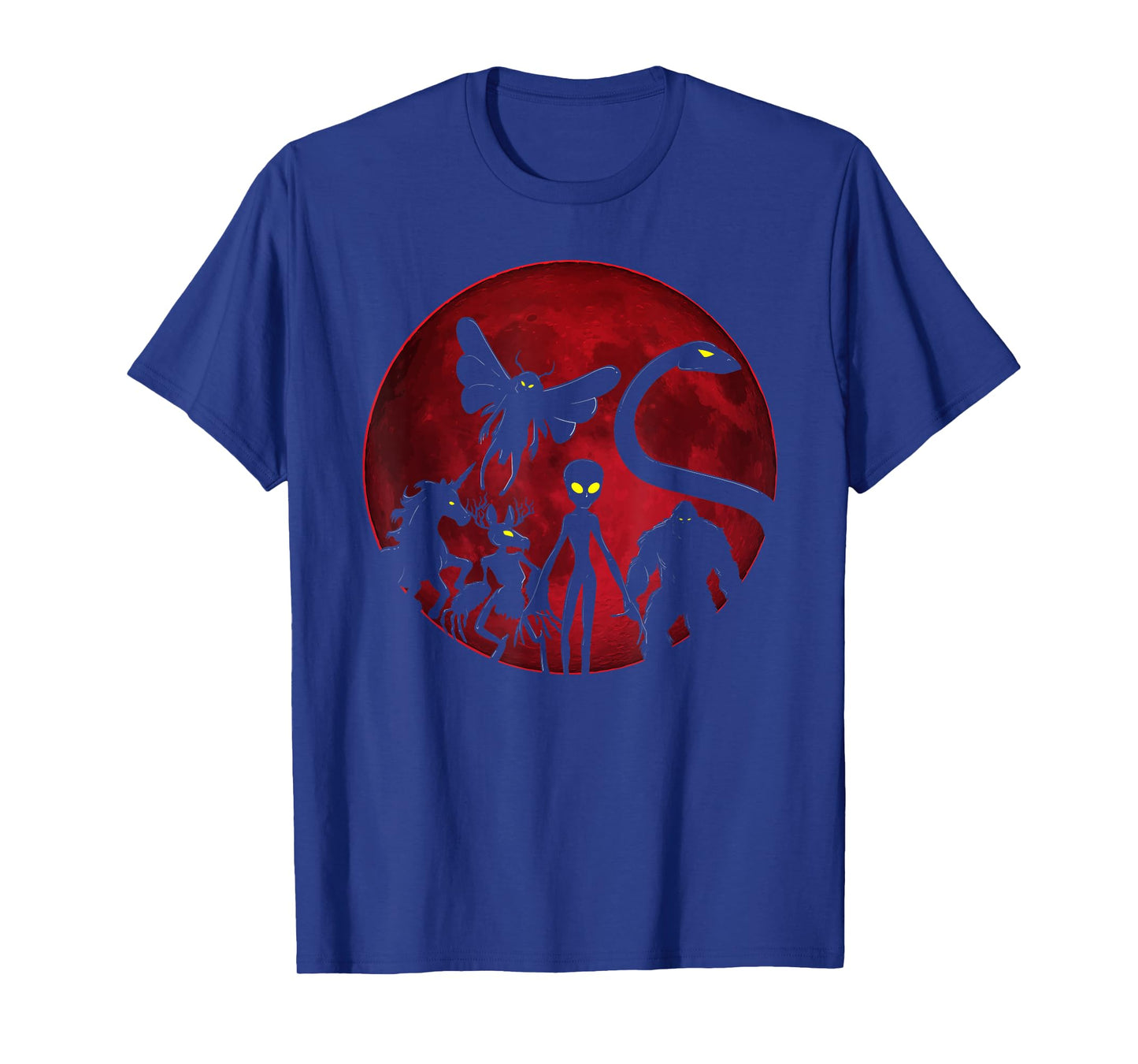 Wendigo Bigfoot Loch Ness Monster Mothman And Alien Cryptid T-Shirt