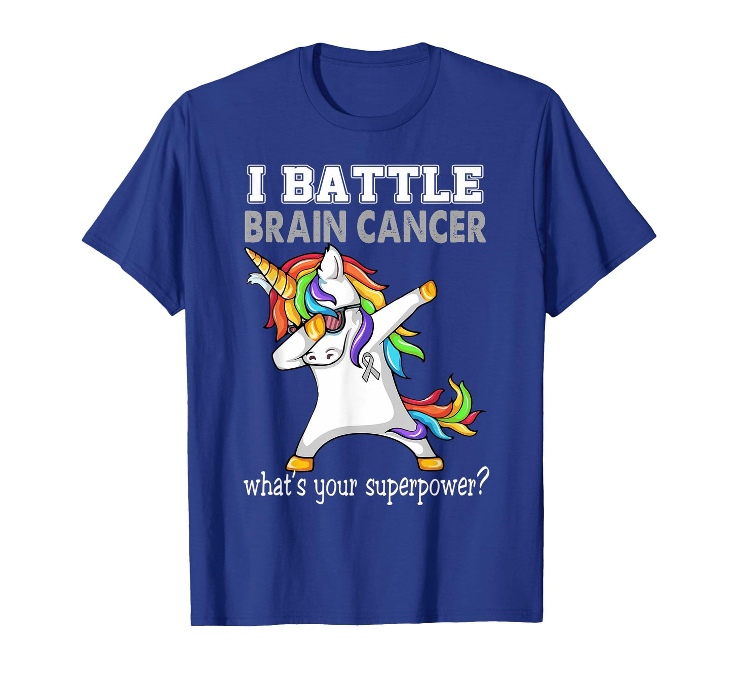 Unicorn I Battle Brain Cancer Awareness T-Shirt