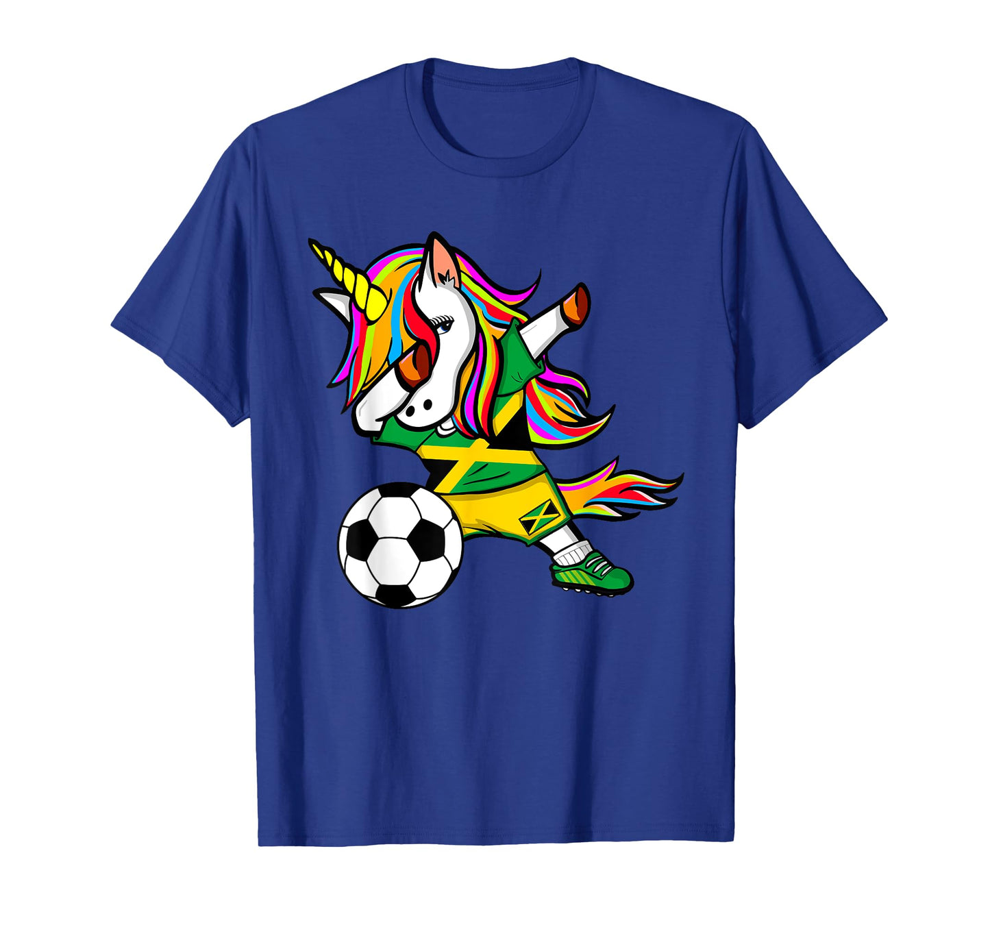Dabbing Unicorn Jamaica Soccer Jersey 2019 Jamaican Football T-Shirt