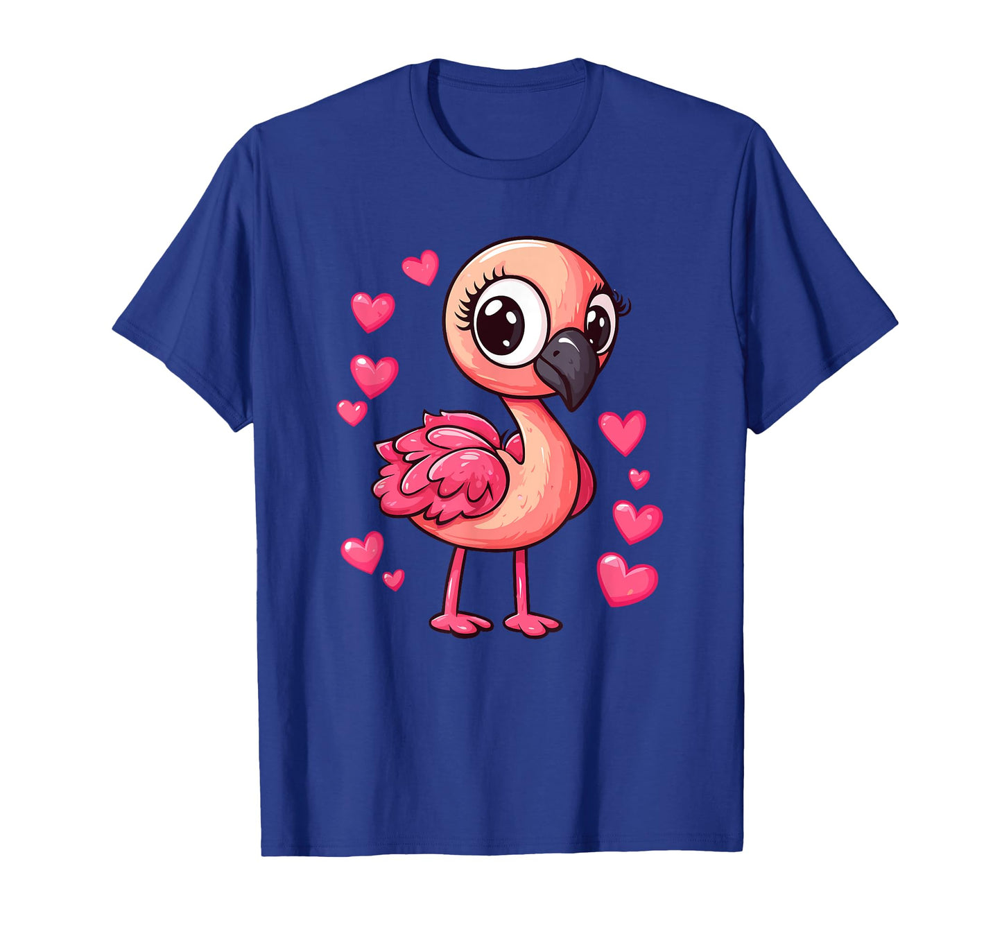 Cute Flamingo With Hearts T-Shirt