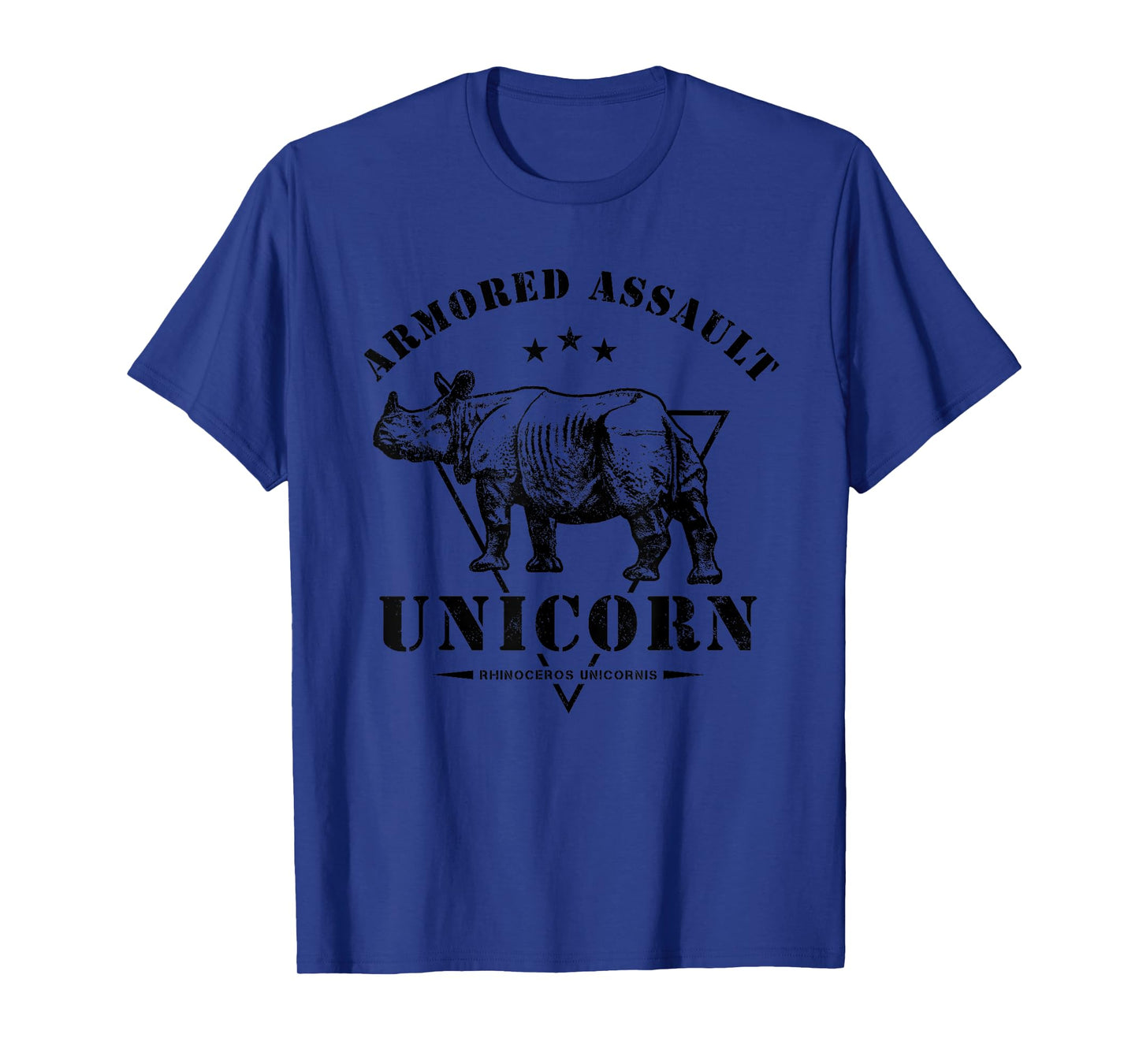 Armored Assault Unicorn Funny Military Rhino T-Shirt