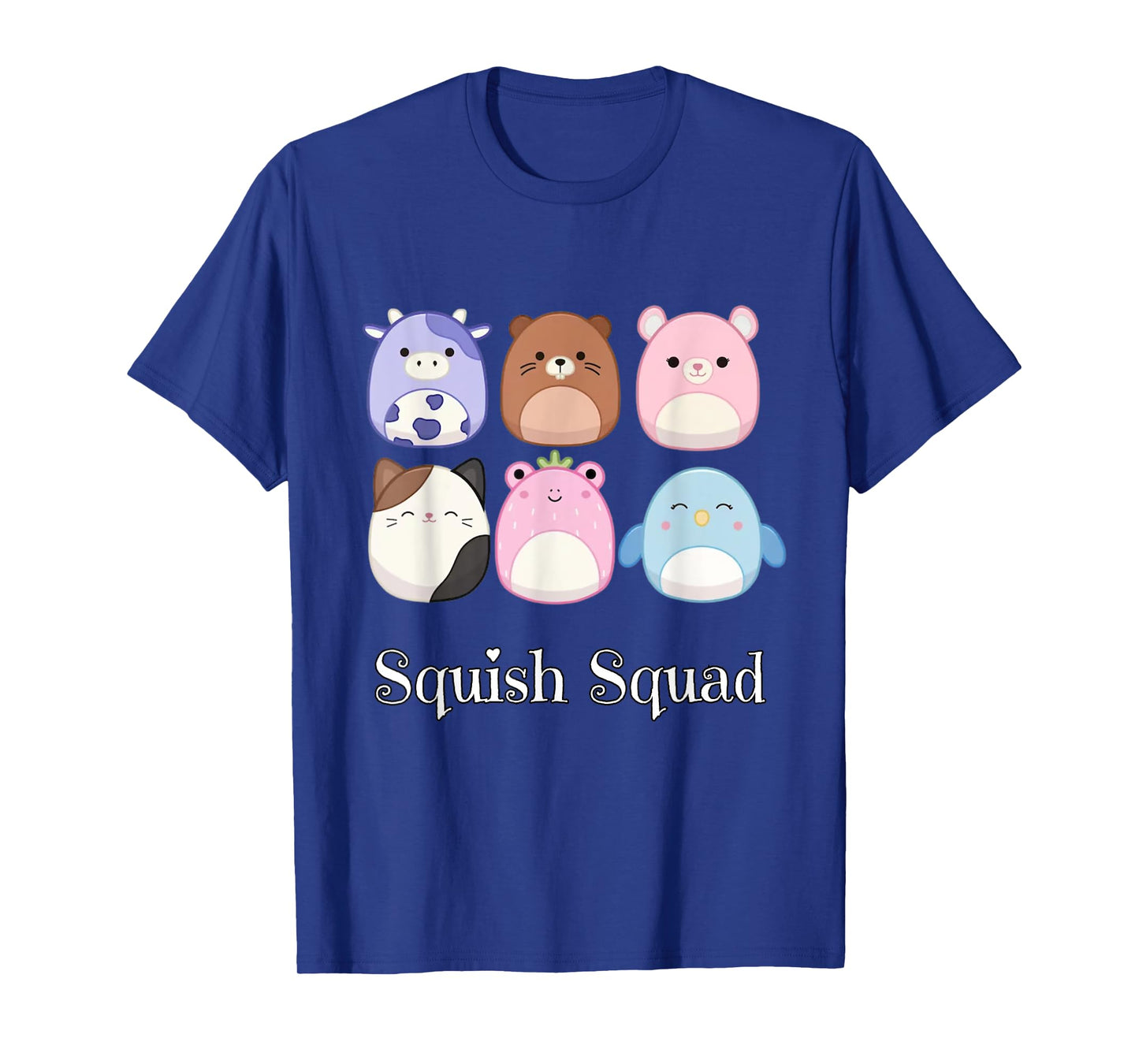 Squish Mallow Squad! Cow, Cat, Bird Stuffed Animal Plush Toy T-Shirt