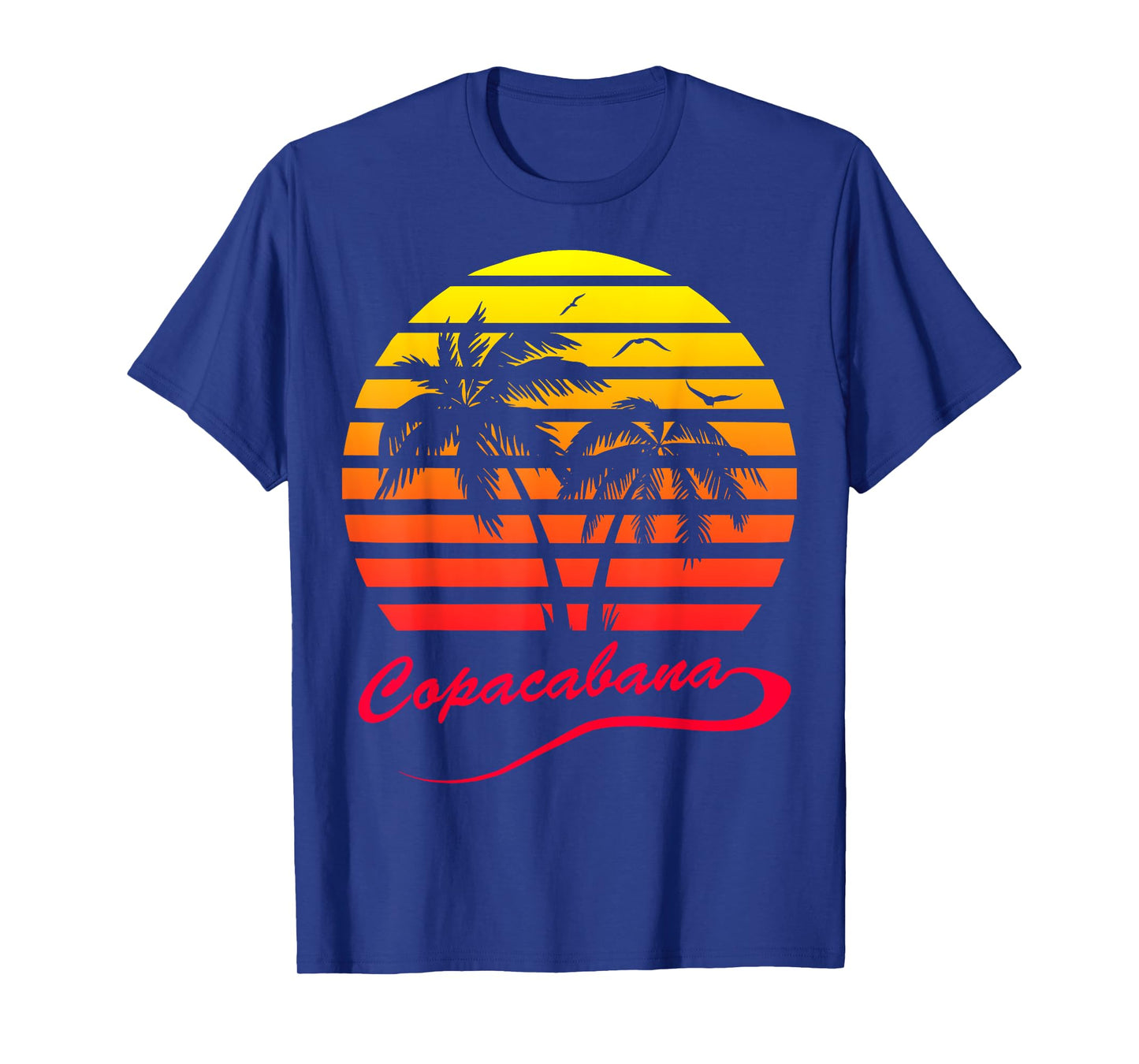Copacabana Summer Palm Trees 80s Beach Sunset T-Shirt
