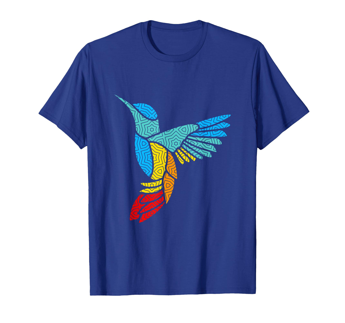 Colorful Bird Hummingbird Birds Mandala Art T-Shirt