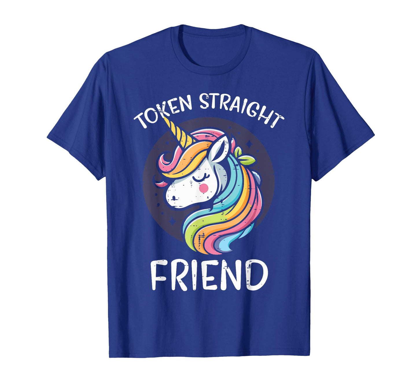 Gay Pride Straight Unicorn LGBTQ Ally Rainbow Women Girls T-Shirt