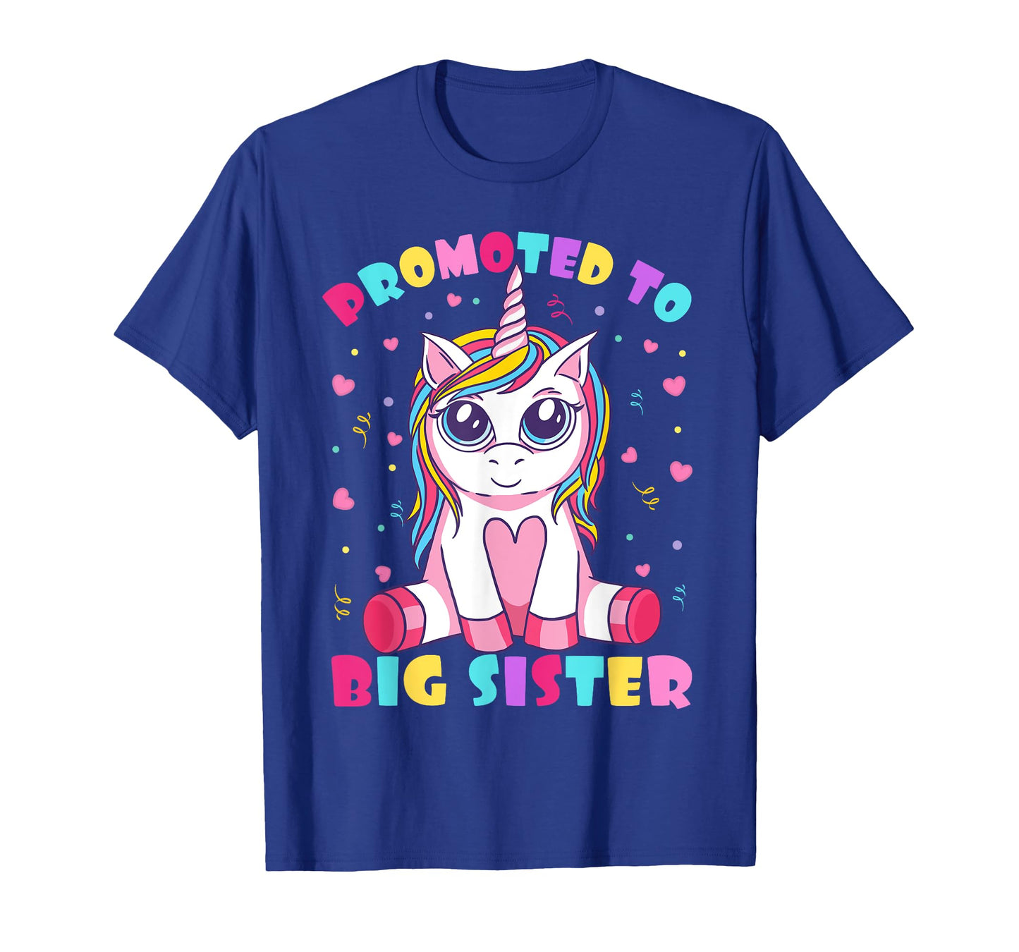 Promoted To Big Sister Cute Unicorn Lover Kids Girls T-Shirt