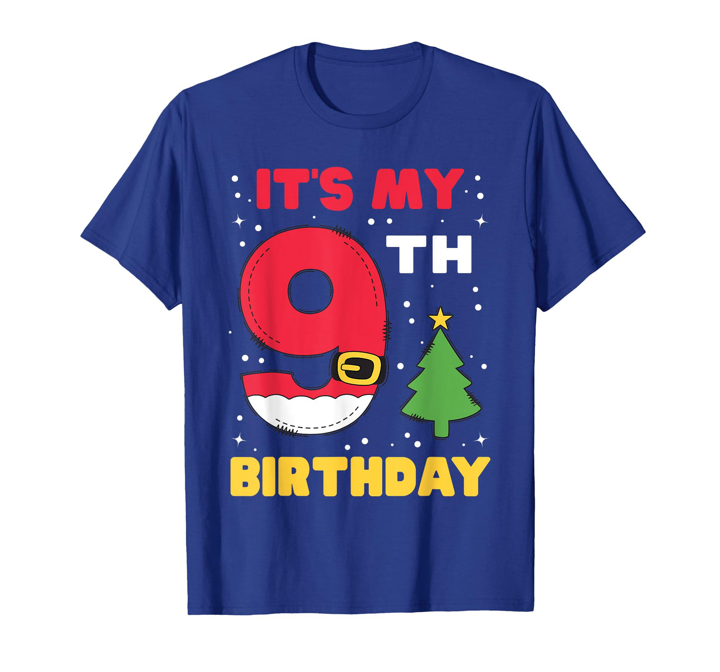 It's My 9th Birthday Christmas 9 Years Old Santa Boys Girls T-Shirt