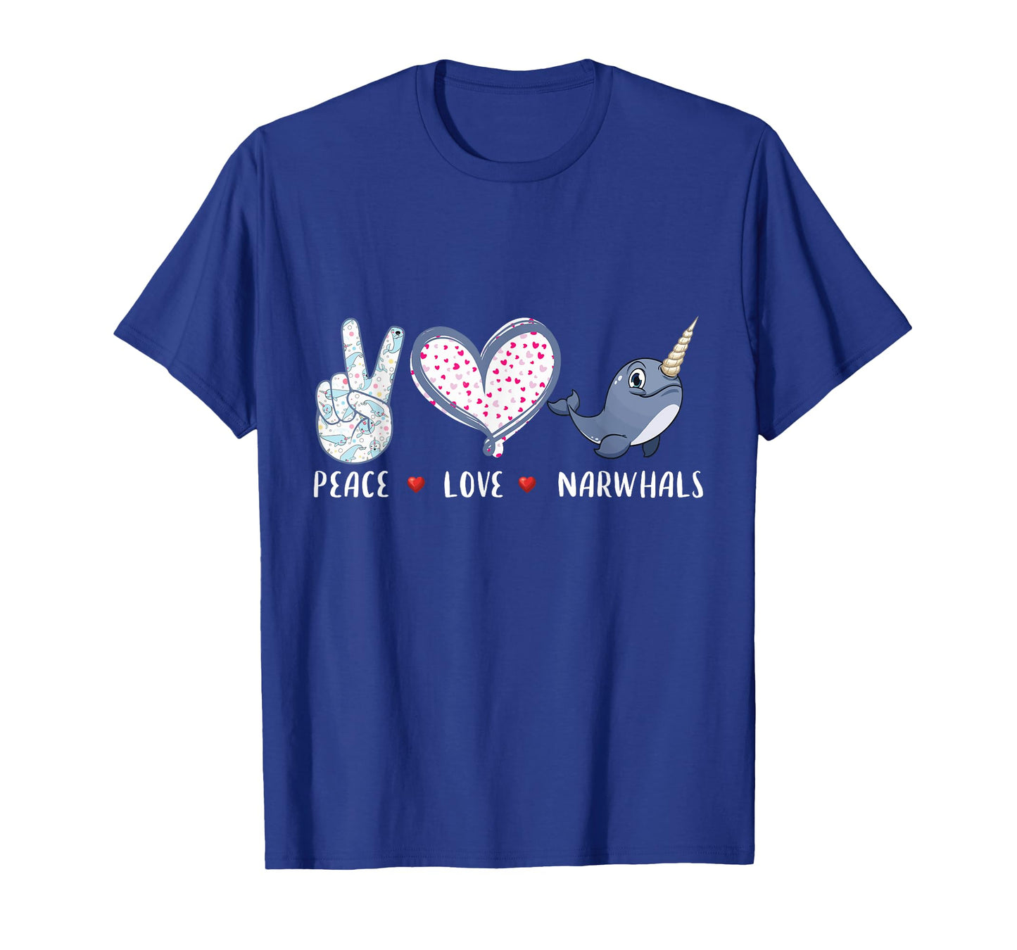 Peace love Narwhals gifts for girls boys kids women men T-Shirt