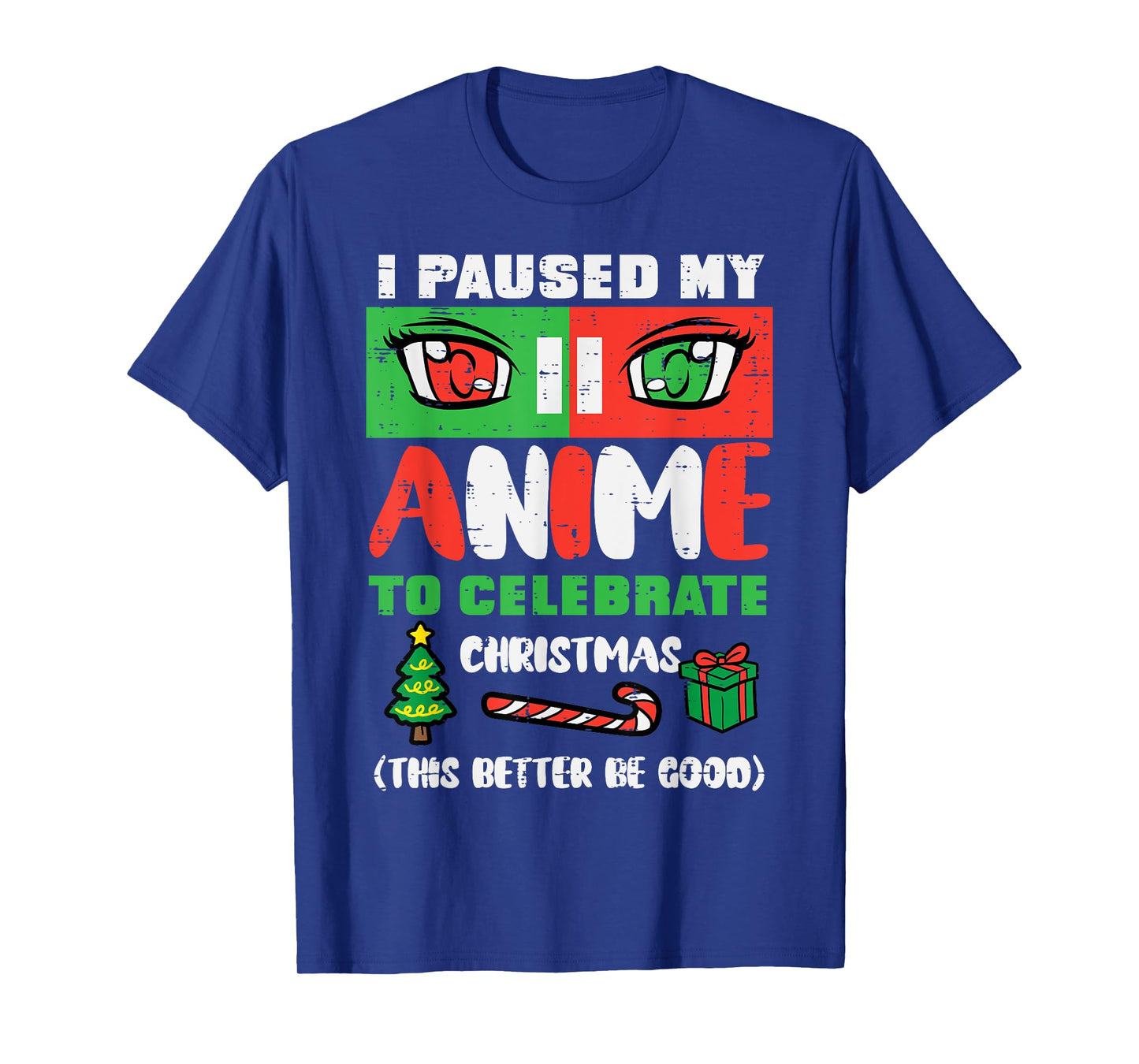 Paused Anime Celebrate Christmas Xmas Men Boys Kids Women T-Shirt