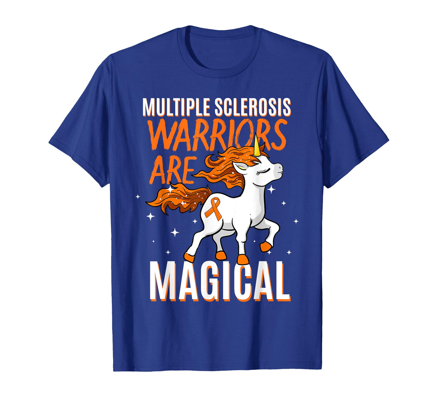 Niedliche Multiple Sklerose Awareness Kleidung Women's Graphic T-Shirt Black Small Classic Fit Short Sleeve Crew Neck Multiple Sclerosis Warriors Are Magical Unicorn Graphic T-Shirt