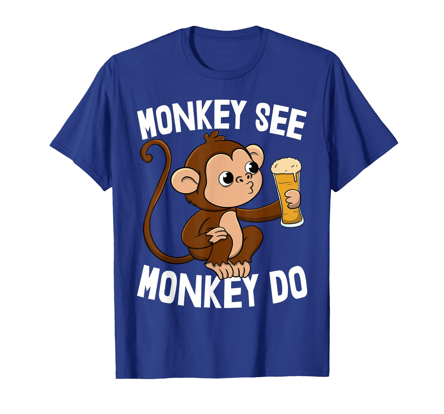 Monkey See Monkey Do Funny Toddler Monkey Drinking T-Shirt