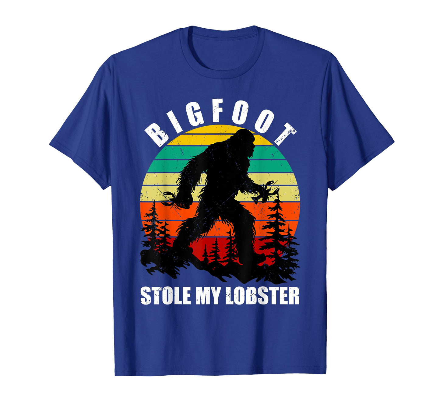 Funny Maine State Bigfoot Stole My Lobster Sc-Fi Sasquatch T-Shirt