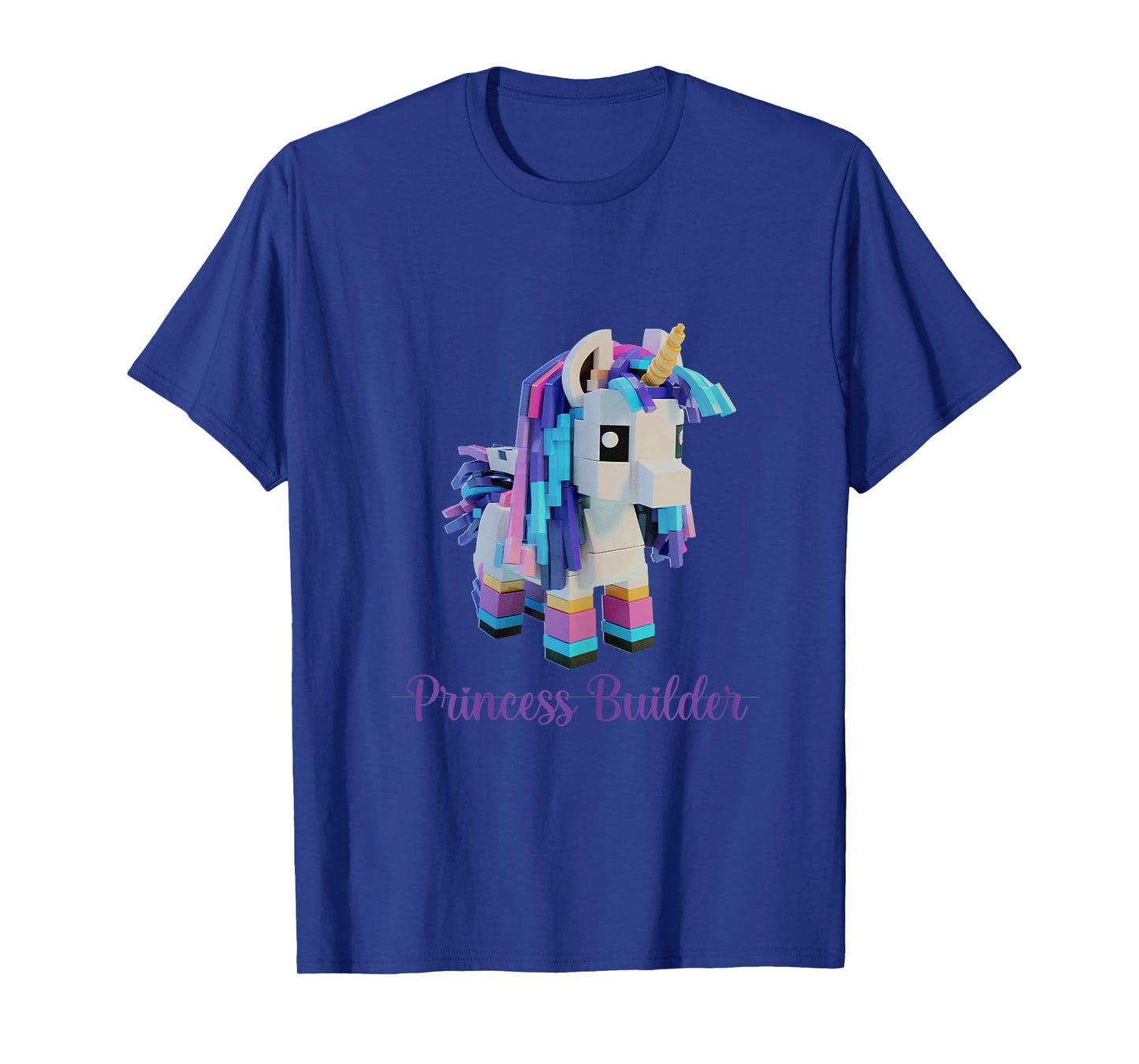 Unicorn Building Blocks Bricks Girl Birthday Gift T-Shirt