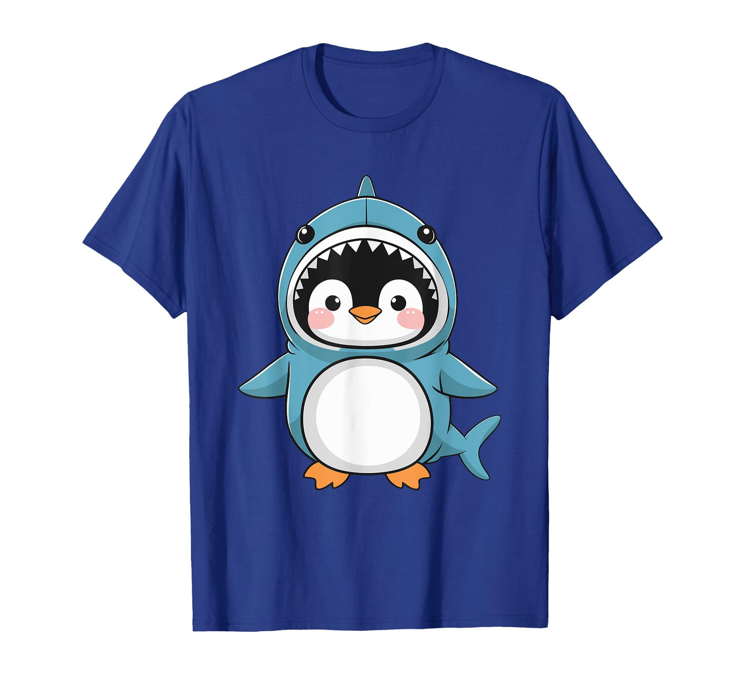 Cute Penguin Dressed As Shark Funny Kawaii Penguin T-Shirt