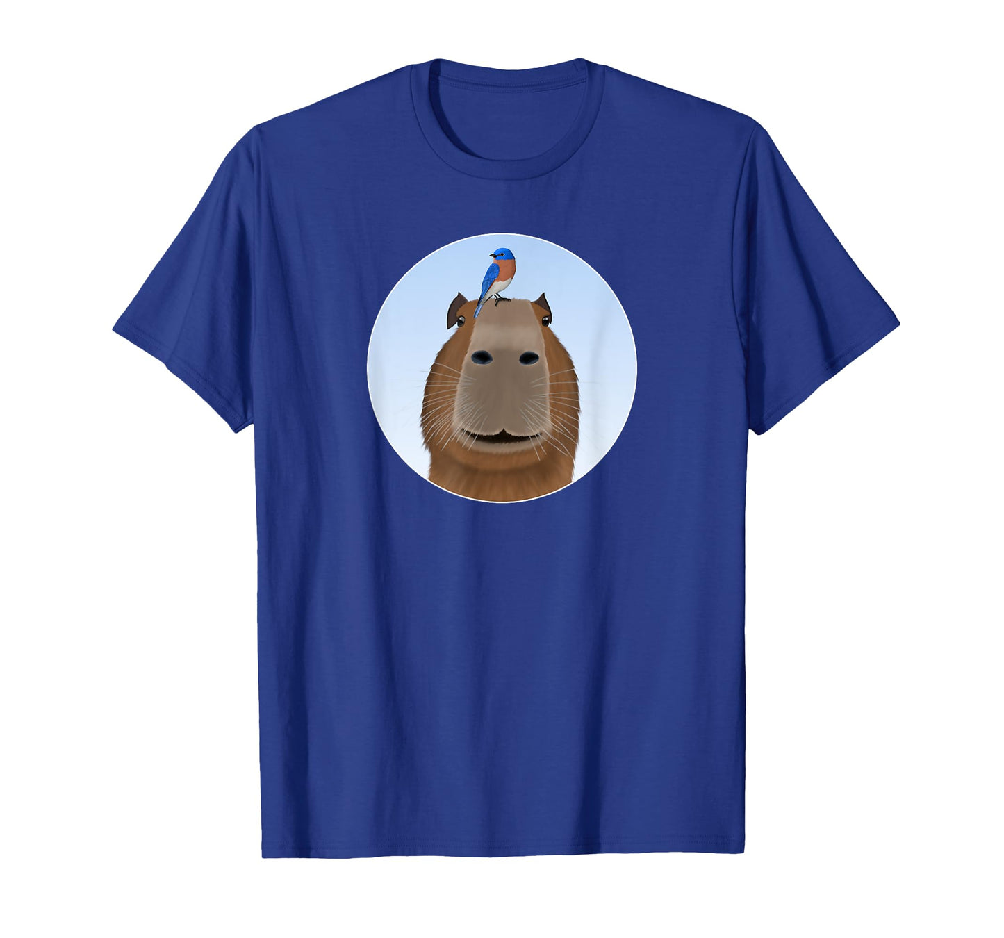 Capybara with Bluebird Bird Birdwatching Birding Animal T-Shirt