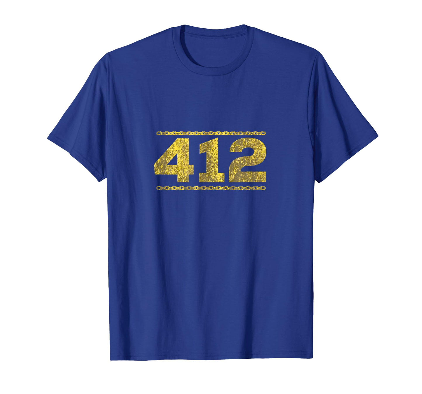 412 Pittsburgh Distressed Chain Yinzer City Retro Gift T-Shirt