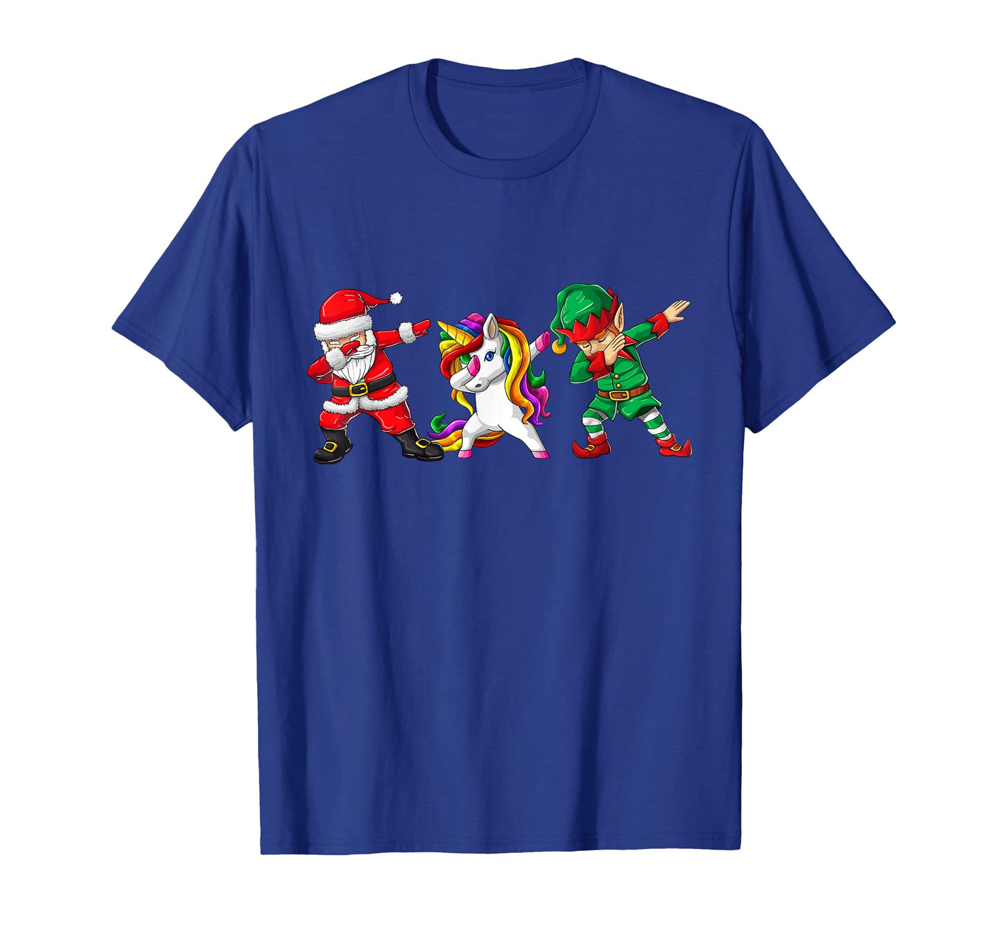 Dabbing Santa Elf Unicorn Christmas Kids Boys Men Xmas Gifts T-Shirt